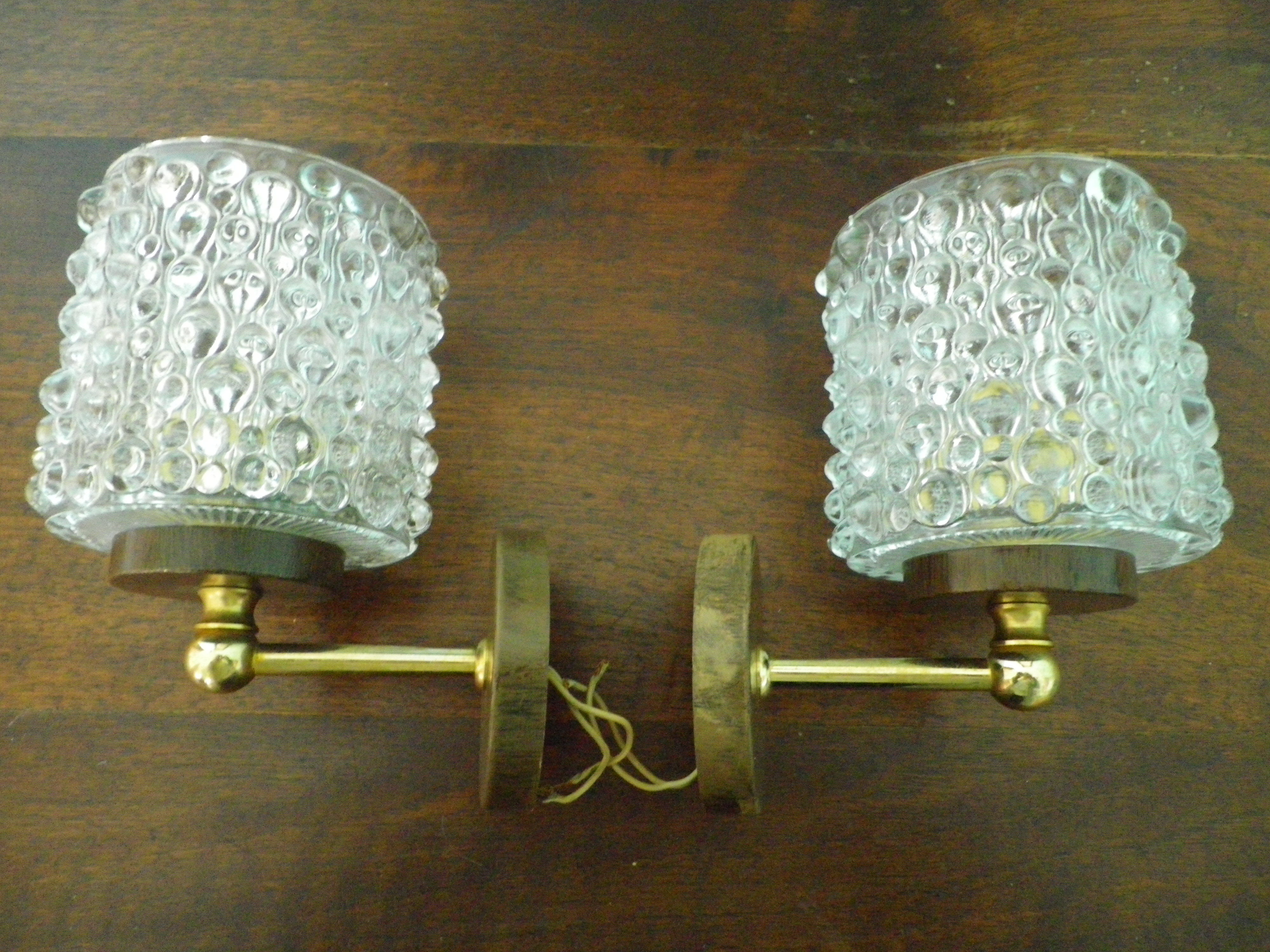 Pair of old sconces, brand Delmas