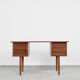 Classic vintage mid-century scandinavian modern teak desk with drawers, 1960s