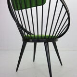Black original "circle" chair Yngve Ekström for Swedese, 1960s, Sweden