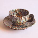 Neriage mosaic tea set by Jean Gerbino, Vallauris.