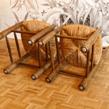 Pair of mulched chairs 50s