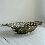 Metal presentation basket, vintage bread basket.