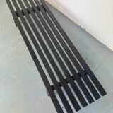 XL Vintage MCM Martin Visser black slat bench coffee table, 1960s