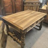 19th century desk in natural solid walnut.