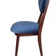 Heart-shaped chair in blue velvet and beech wood, mid-20th century, Poland, 1960s.