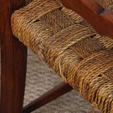 Pair of oak and rope armchairs, French work from the 1940s.