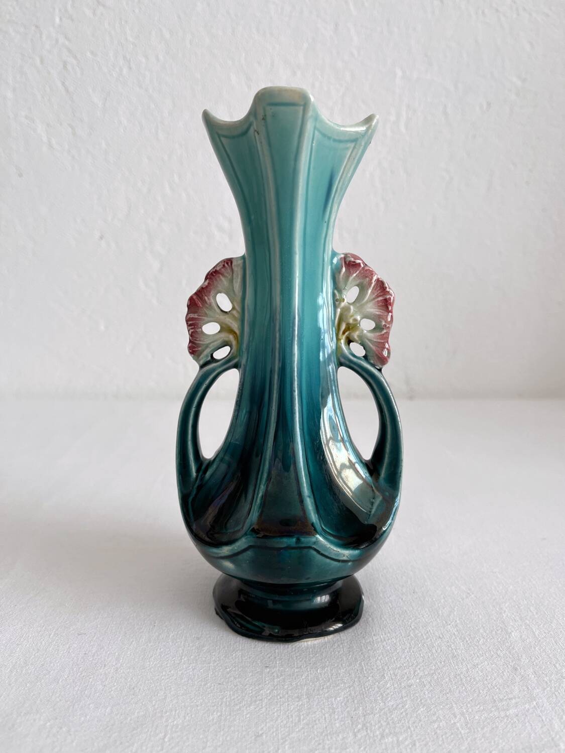 Art Nouveau slip soliflore vase from the late 19th century