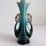 Vase soliflore en barbotine art nouveau fin XIXe