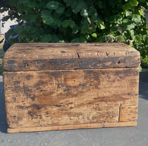 Old small wooden trunk