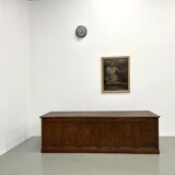 Very large old oak trading counter, XXL format