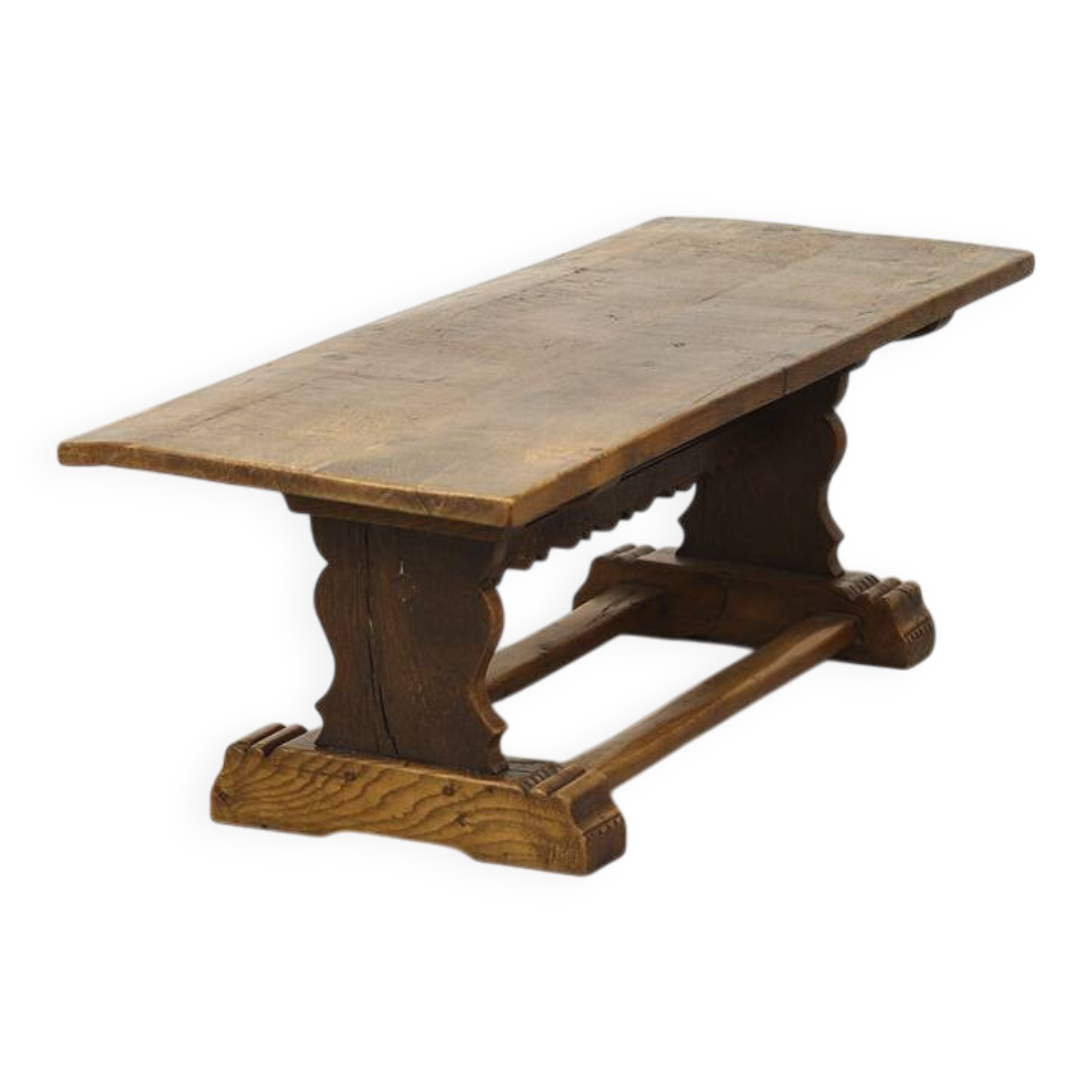 Rustic farmhouse refectory oak coffee table