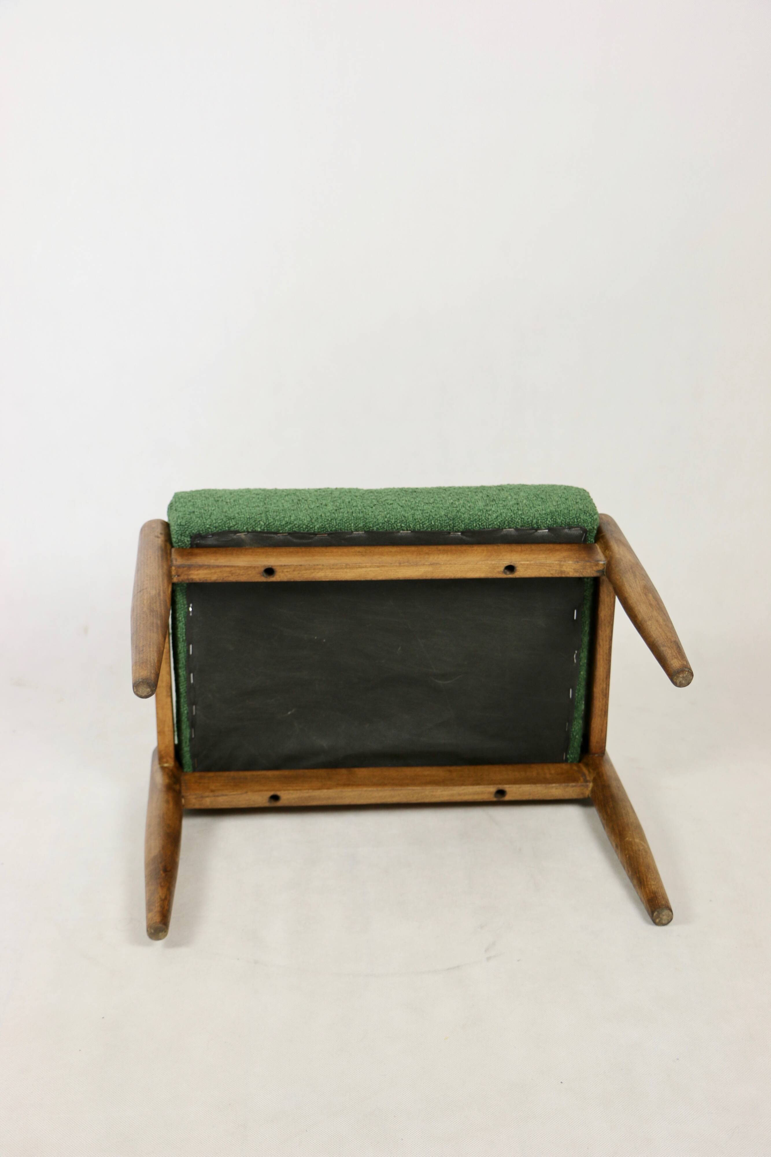 Edmund Homa stool green boucle seat