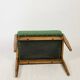 Tabouret Edmund Homa siège bouclé vert