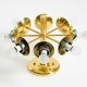 1960s Space Age brass ceiling lamp with 8 glass balls by Kaiser Leuchten