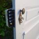 Old oak entrance door with glass H209xL116cm 18th century multi-point lock