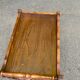 Solid wood service trolley on wheels