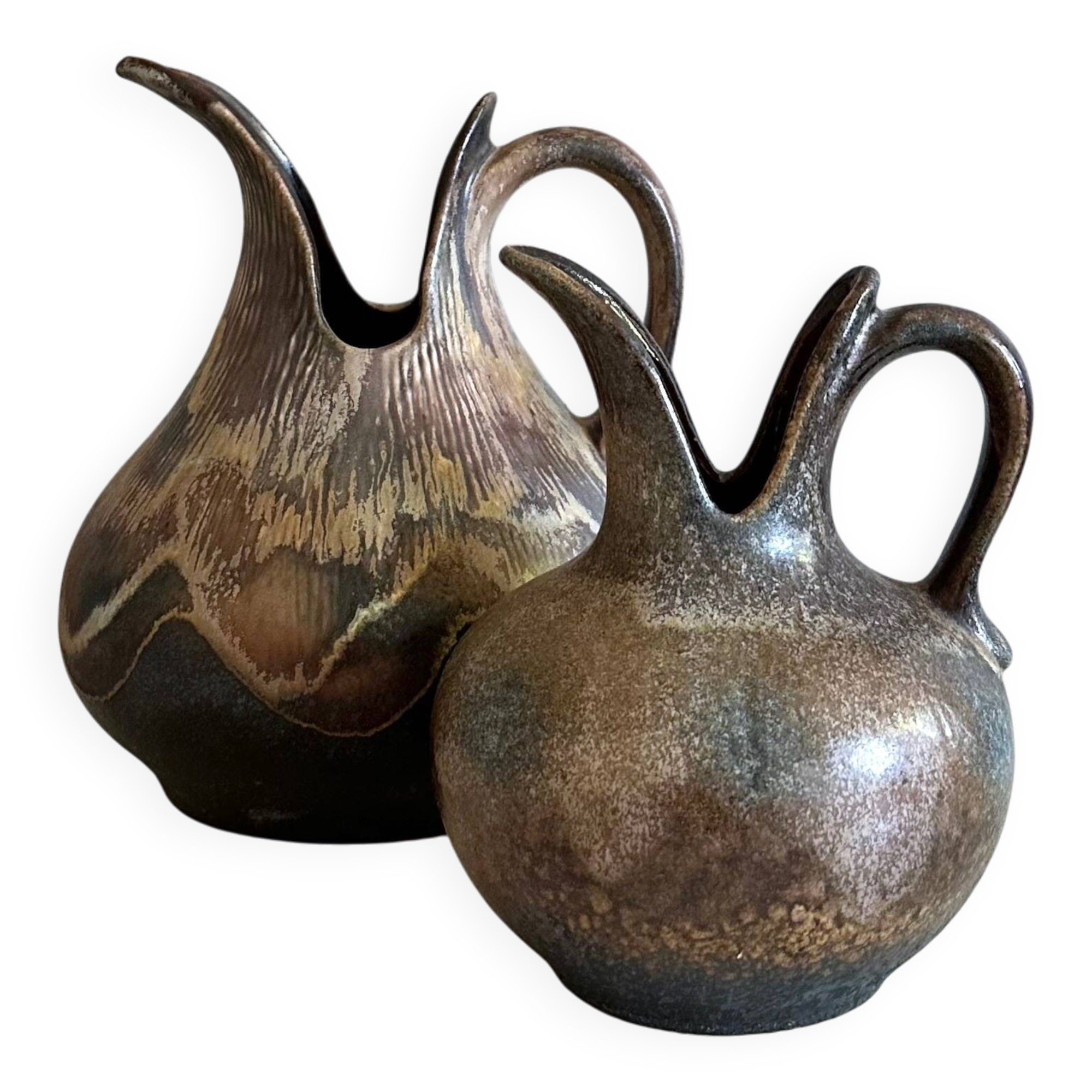 Vintage vases Dümler Breiden 055/15 and 056/20, ceramic vase WPG