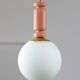 Mid-Century Italian Brass & Opaline Glass Pendant Lamps, Set of 2