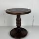 Low wood turned midcentury brutalist side table, style of Charles Dudouyt