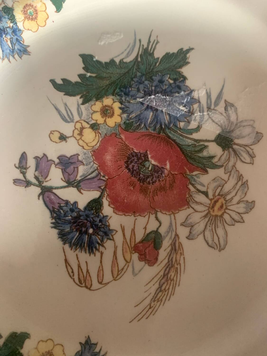 Sarreguemines earthenware cake plate