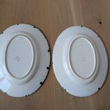 Vintage Gmundner Keramik Serving Oval Plate / Austria / Green Flamed / 2