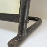 Vintage patinated metal shoe mirror