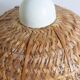 Vintage flower suspension in wicker rattan