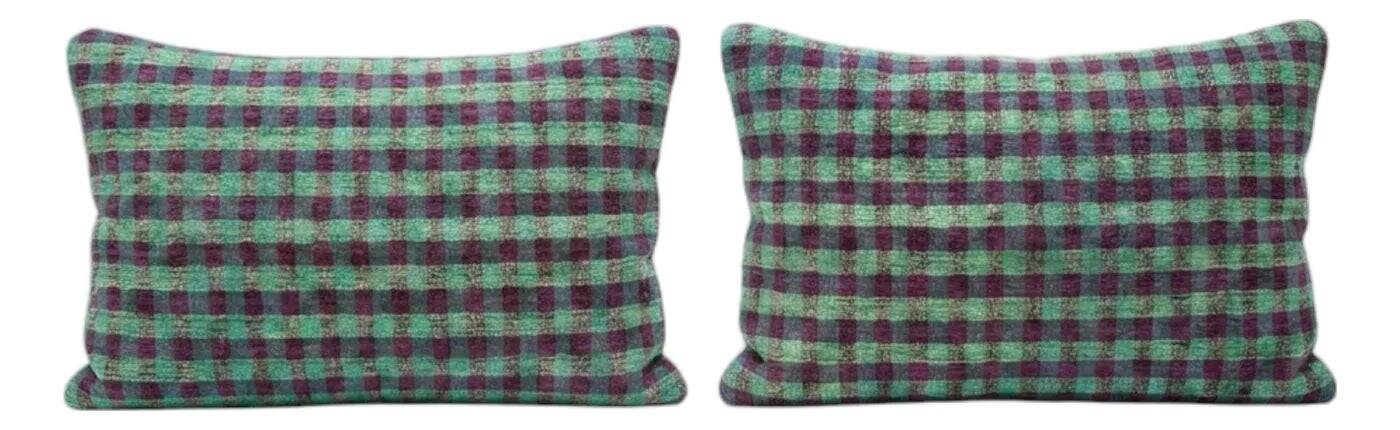 Set of 2 vintage kilim cushion covers 41x61 cm