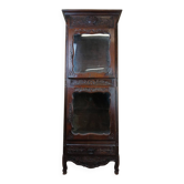 Louis XV Provençal oak display case circa 1850-1880 facade