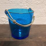 Vintage Blue Ice Bucket