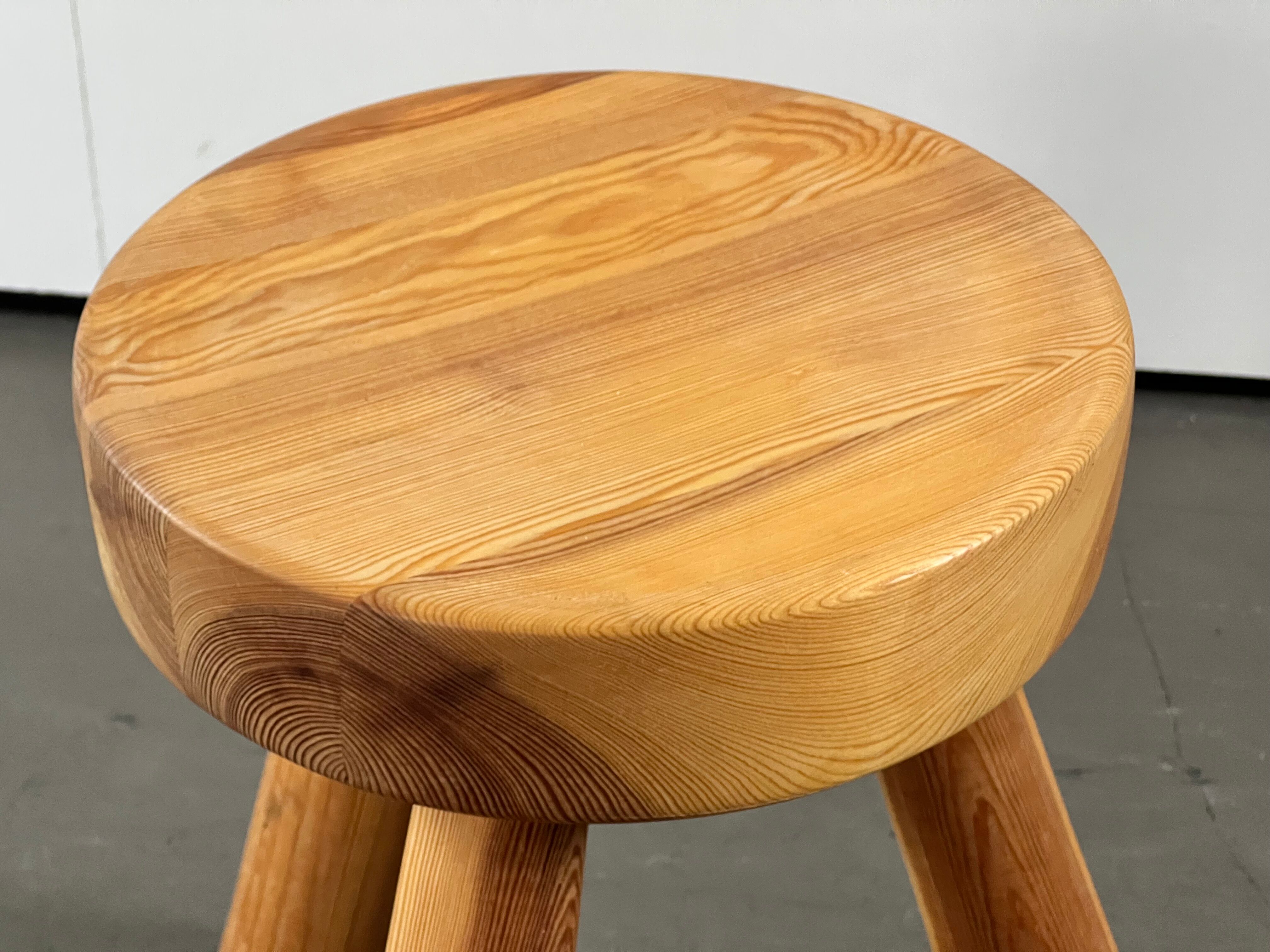Solid pine stool by Ingvar Hildingsson