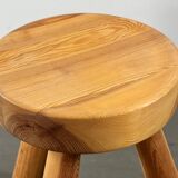 Solid pine stool by Ingvar Hildingsson