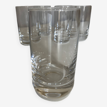 Set de 6 verres gobelets 1970 en cristal sonnant scandinaves