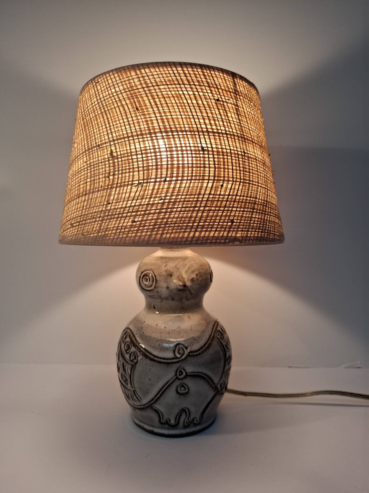 Lampe en céramique zoomorphe 70's