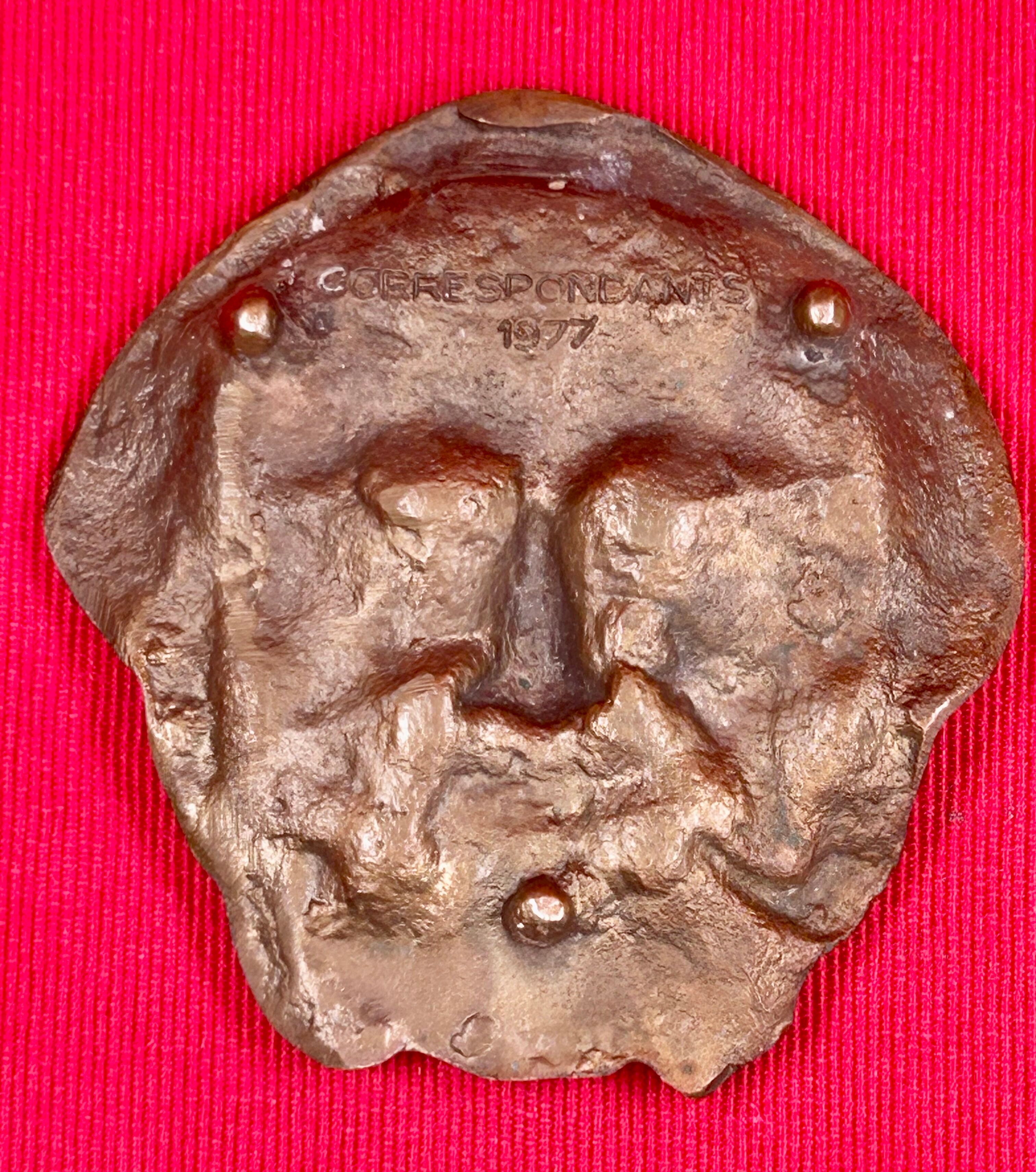Bronze ashtray with a pipe-smoking sailor, Correspondant 1977