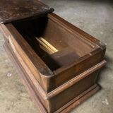 Opening bench in old oak wood