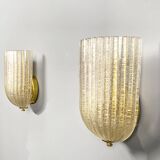 Pair of Sconces by Barovier & Toso, Murano, Italy, 1970s