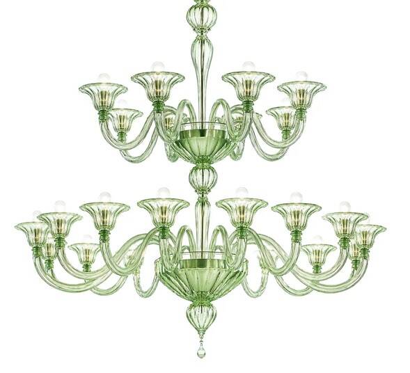 Monumental Modern Elegant "Rigadin" Murano Glass Chandelier