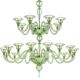 Monumental Modern Elegant "Rigadin" Murano Glass Chandelier