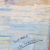 Tableau signé Marine port Saint Malo