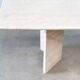 Sculptural Travertine Dining Table