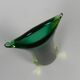 Murano Sommerso vase in green and amber yellow glass, 1960s