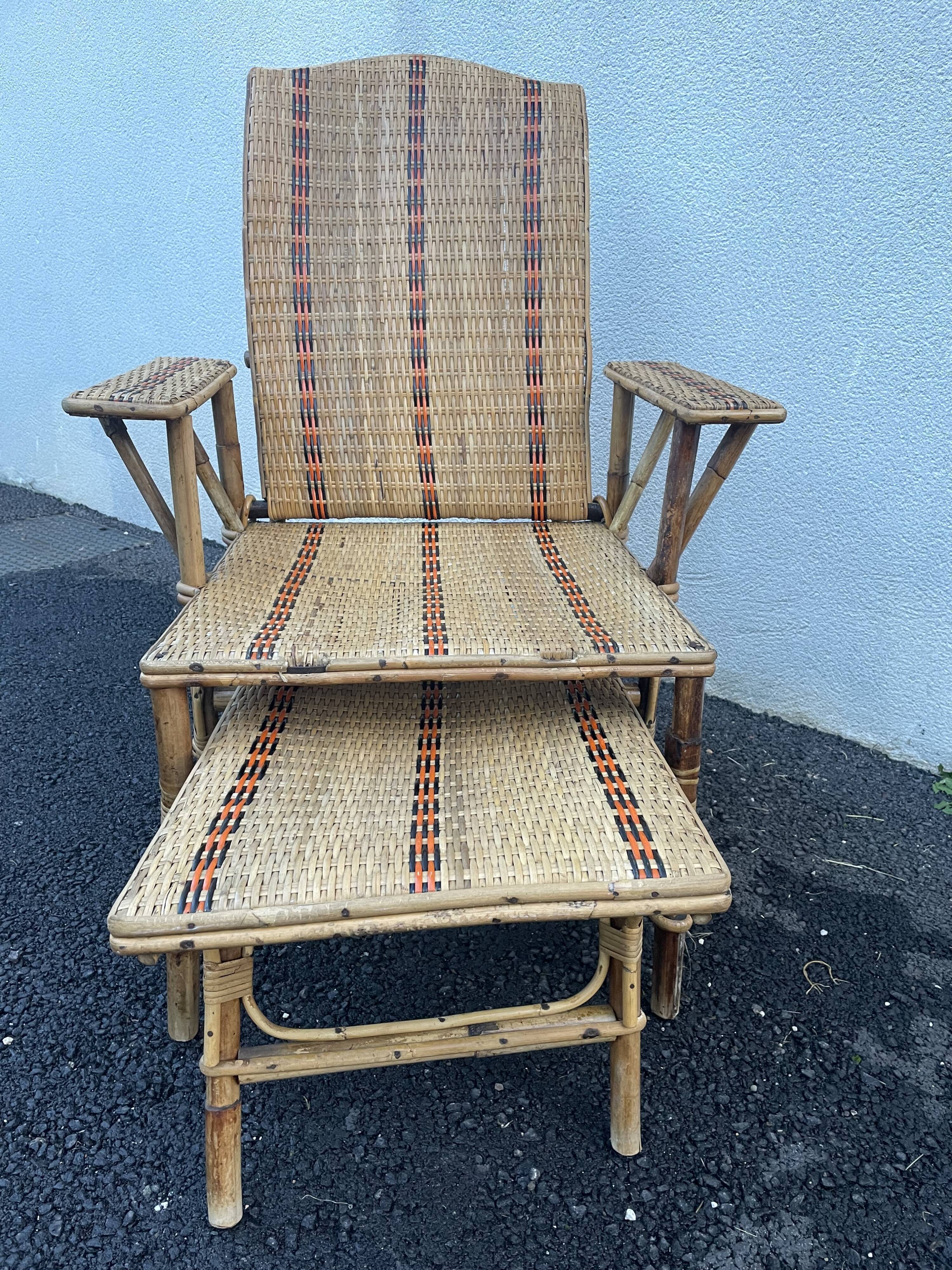 Rattan lounge chair