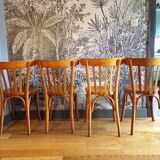 Suite 4 bistro chairs in curved wood