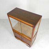 Art Deco display cabinet with sliding glass doors