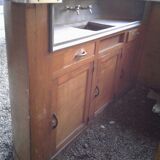 Bar counter and his glass full bistro