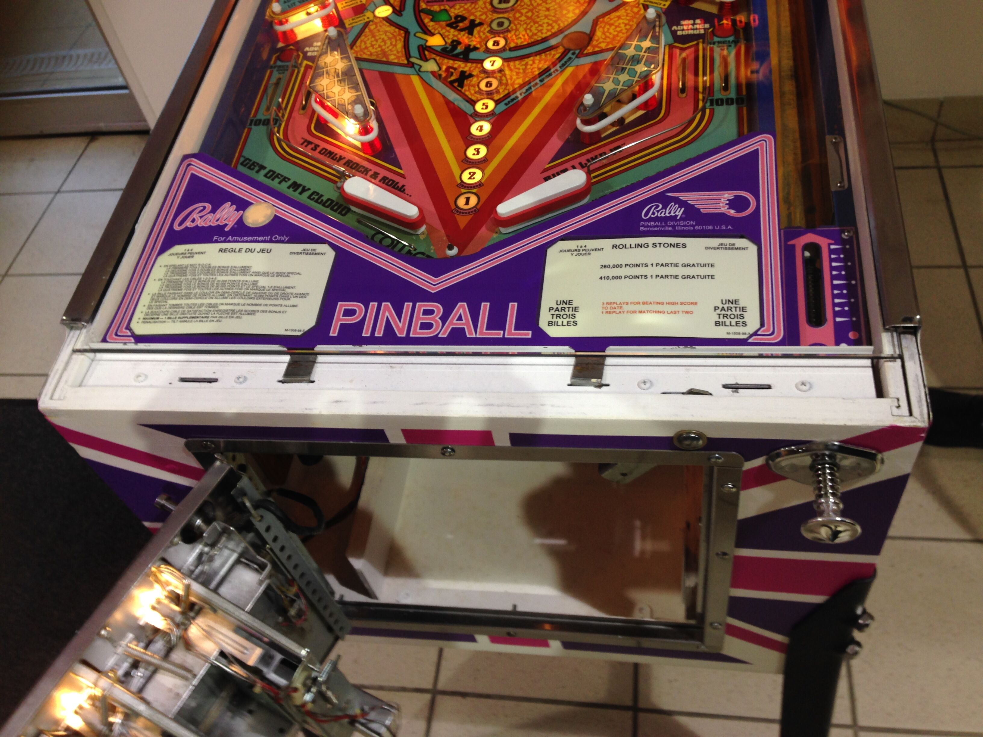 Rolling Stones Bally 1980 Pinball machine