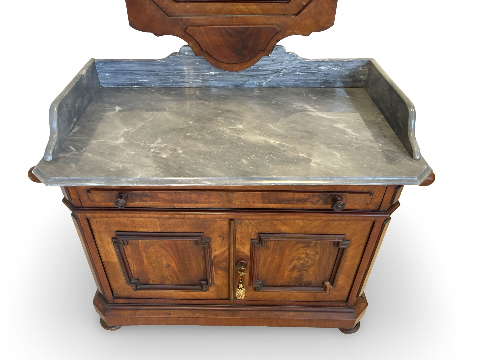 The antique walnut vanity , 19th century