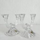 2 vintage Phonix crystal 2-arm candlestick candle holders