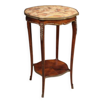 French Napoleon III style side table with marble top